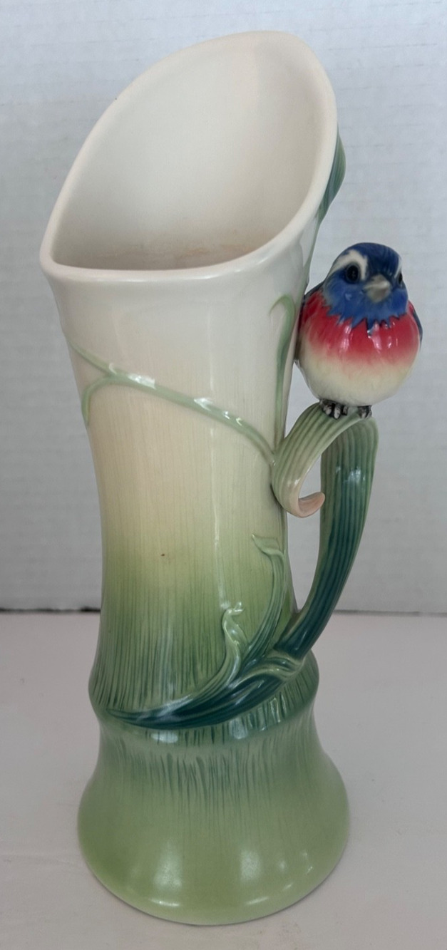 Franz Collection “Peace & Harmony Bamboo” Bird 9” Vase FZ20518 Beautiful Design!